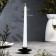 Lotus 2N candlestick Metal per 1 candle, 7.5x2.5 cm, black