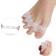 Correctors - fingers for fingers, 4 separators, silicone, 8 × 3 cm, pair, white color
