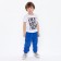 Baby trousers, blue color, height 110 cm
