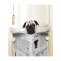 A set of napkins for setting the table "Dog with a newspaper", rectangular, size 32x46 cm, 4 pcs
