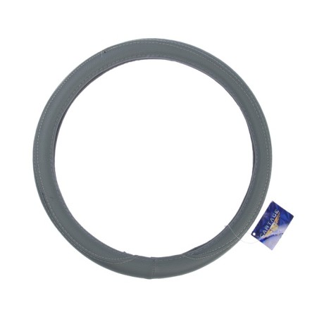 Cartage steering wheel, skin pu, perforation, size 38 cm, gray-2