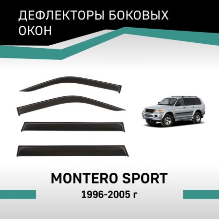 Defly window deflectors for Mitsubishi Montero Sport, 1996-2005