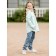 Glass jacket for a girl, height 110 cm, blue color