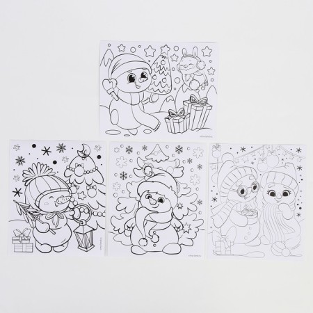 New Year's set for creativity. Creative workshop "New Year! Snowman with a gift "-2