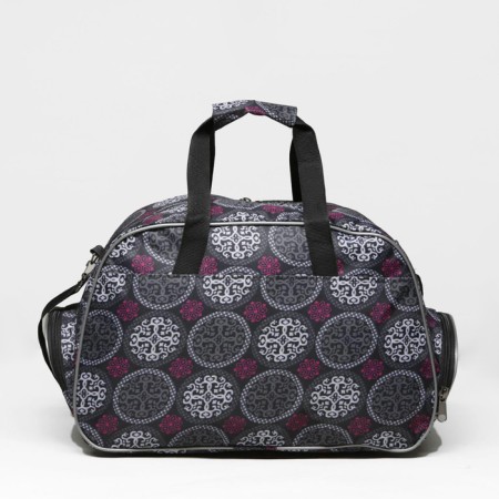Road bag with lightning, 2 outer pockets, long belt, gray color-2