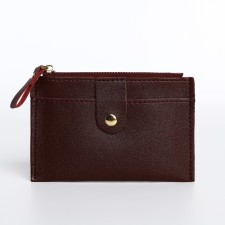 Cardholder with lightning, burgundy color
