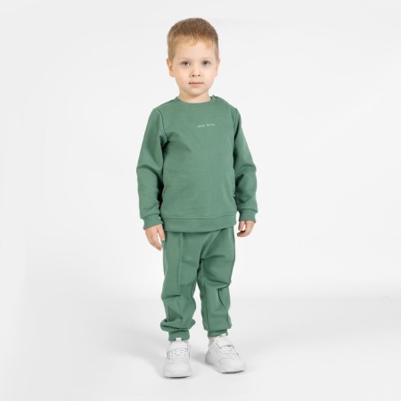 Children's costume: sweatshirt and ONE Love Light, height 80 cm, green color