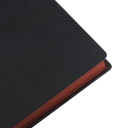 Organizer, A5, 116 sheets, cage, leatherette cover, brown cut, black-4