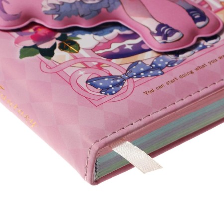 Gift notebook, A6+, 132 sheets, color block, with a curly knife, PVC cover, "anime", mix-7
