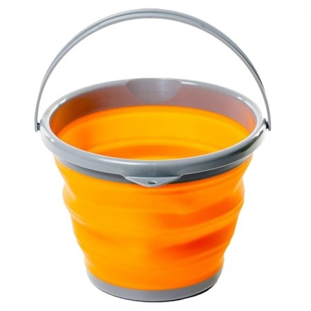 Folding bucket TRAMP TRC-092, silicone, orange, 5l
