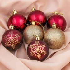 Set of balls plastic D-6 cm, 7 pcs 