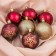 Set of balls plastic D-6 cm, 7 pcs "Golden Snowflake" golden-bearded