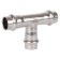 The tee of equivalent Rommer RSS-0013-000015, VPR, D = 15 mm, press, stainless steel