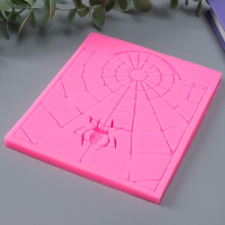 Mold Silicon "Spider with a web" 12x10x0.7 cm-1