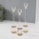 Summary metal, acrylic "quadria" d = 2.2 cm, set 3 pcs h = 24.5 cm, 22 cm, 20.5 cm