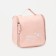 Cosmetic bag, a lightning department, with a handle, with a hook, pink color