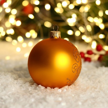 New Year's ball "Christmas" 8 cm-1