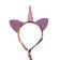 Carnival rim "unicorn", with a pigtail, pink color