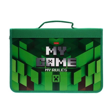 A4, 350 x 240 x 30 mm, with a handle, lightning around, Hatber, Pixels, textiles/laminated cardboard,-1