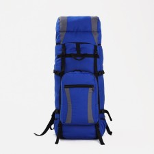 Tourist backpack, TAIF, 70 l, cord department, outer pocket, 2 side nets, blue/gray color
