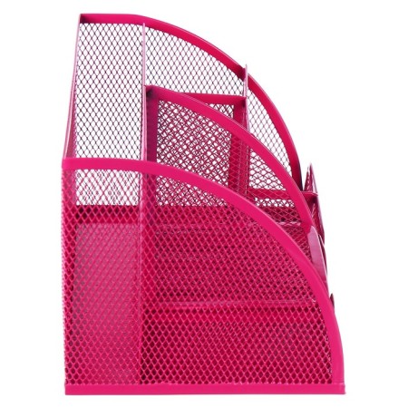 Chancellery trifle stand 7 departments, mesh metal, pink-9