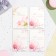 Set of mini -postcard "Flowers - 1" Pink background, 33 pieces, 7.5x10.5 cm