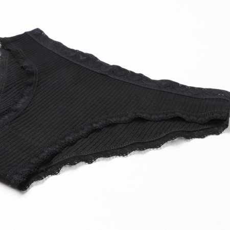 Panties female slips, black color, size 48 (l)-1