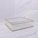 Organizer for storage "Ripples", glass, with a mirror -bottom, 1 section, 20 × 20 × 5 cm, transparent/copper color