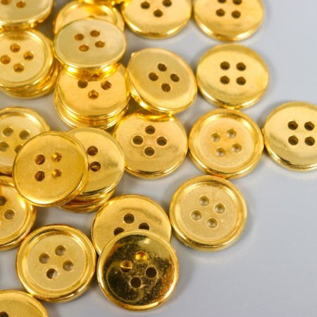 Buttons Plastic 4 PROVEL "GOLD" 1.5x1.5 cm set 40 pcs 2x5x5x5.5 cm-1