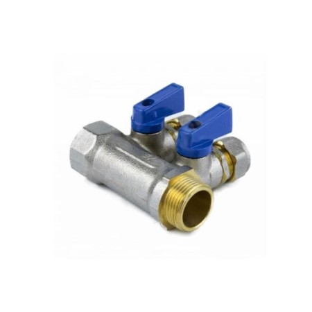 Aquasfera collector 7016-05, 1 "x16 mm, 3 outings, compression with ball valves, 35 mm-4