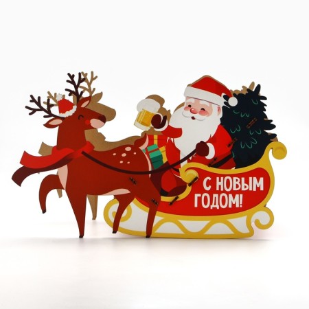 Organizer for bottles "Santa Claus in a sleigh"-2