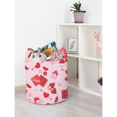Kiss Love toys basket, size 35x35 cm