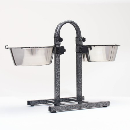 Adjustable multi -level stand 40 cm with 2 bowls of 4 liters-2