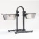 Adjustable multi -level stand 40 cm with 2 bowls of 4 liters