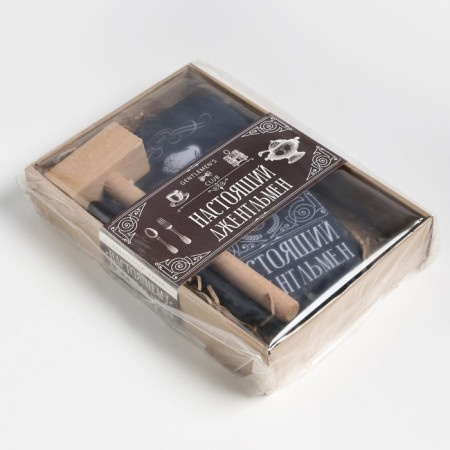 Gentlemen kitchen set, mittens-output 20x28cm, wooden hammer-6