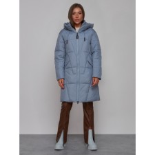 Coat insulated winter female, size 46, blue color