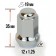 Wheel nut 12 × 1.25 turnkey 19 mm, cone, closed, chrome, packing 20 pcs