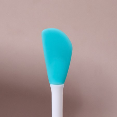 Brush for masks, bilateral, silicone, 14.8 cm, turquoise color-2