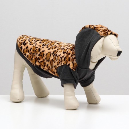 Sweatshop with a hood "Leopard", size L (DS 31, Osh 40, Osh 46 cm)-1