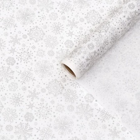 Siliconized paper "snowflakes", silver, for baking, 0.38 x 5 m-1