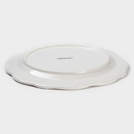Porcelain plate Magistro "Study", D = 20 cm, white color-2