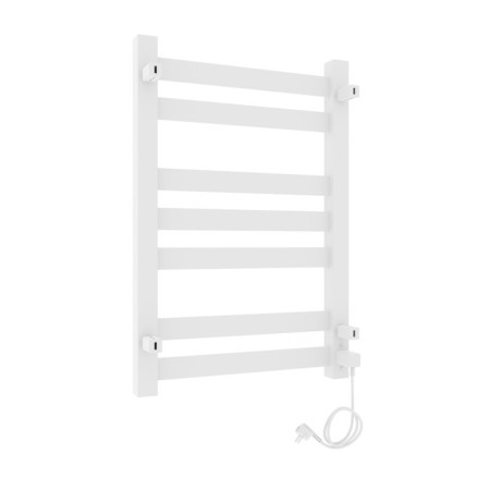Towel Electric Laris Hephaestus Cheka, 500x800 mm, 7 crossbars, left, white-1
