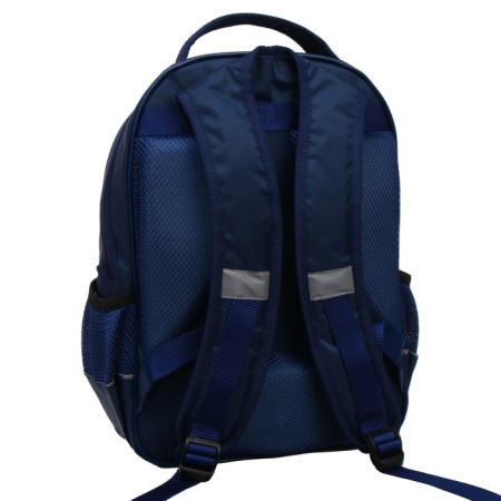 School backpack, 36 x 23 x 13 cm, ergonomic back, calligrata n "Hakki", blue-13