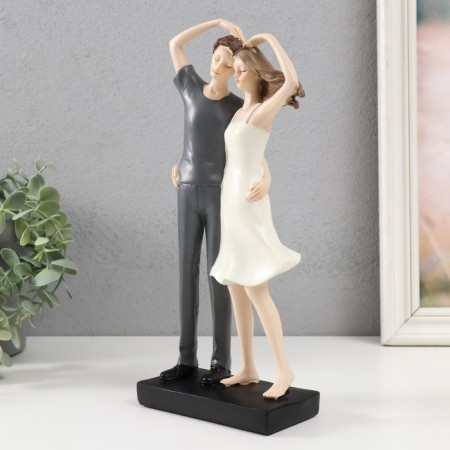 Polystone souvenir "Lovers - one heart for two" 12x6.5x27.5 cm-3