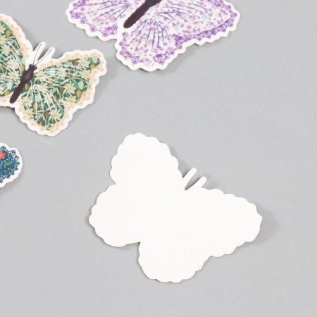 Butterflies cardboard "Flower. Tints" set 12 pcs h = 4-10 cm-4