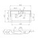 Fabia 800 sink, white color