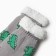 Women's socks with fur, gray/dinosaur color, size 36-40