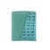 P915 Wallet on the button, a map for maps (6)/coins/bill, turquoise color 11.2x9.5x1.5cm
