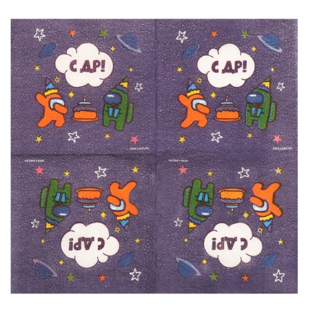 Paper napkins "C DR", 24x24 cm, 20 pcs-3