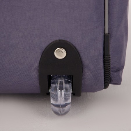Road bag on wheels, a lightning department, with an increase, an outer pocket, a long belt, the color is gray-4